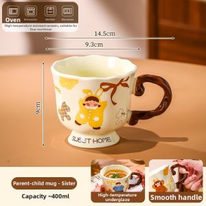 Mr.Snail | Cute Ceramic Couples Mugs Home Office Coffee Cup