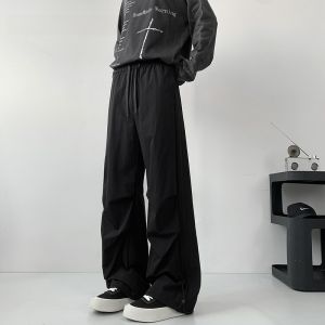 HetingHOME | Quần dài ống đứng rộng rãi màu hồng đại dương cho nam mùa thu quần dài thường ngày cho cặp đôi thương hiệu thời trang Hetinghome