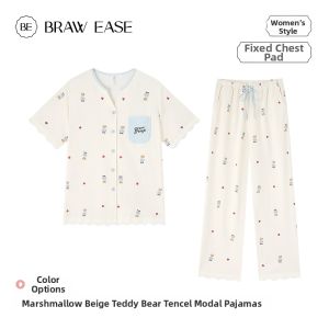 BE | Bust Pad Summer Sleepwear with Shorts and Pants