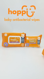 [Upgraded Formula] Hoppi Baby Antibacterial Wipes 20 / 80 Wipes /Packs (Bundle of 1 / 3)