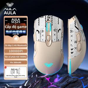 AULA | Chuột chơi game không dây AULA SC620/360U ba chế độ thiết kế rỗng nhẹ Bluetooth 2.4G