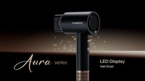 Faber FHD Aura LR1801BK Hair Dryer Cool Shot LED Display Ultra Quiet Design