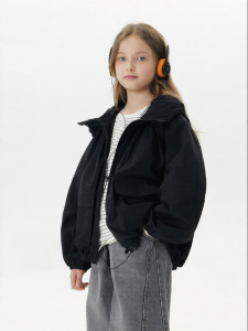 Marc&Janie | Fluorine-free Waterproof Girls Lightweight Floral Bud Hooded Jacket