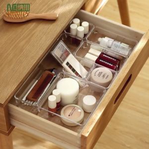 【Woody】 Cosmetic Cabinet Anti-Scratch Drawer Organizer Office Desk Storage Box