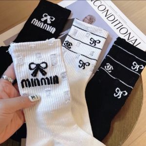 Womens Cotton Sport Socks Butterfly Hole Design Casual Mid-calf Spring Summer Fashionable Versatile Leisure Breathable Moisture-wicking