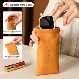 QIAOYANMEI | Anti-Pressure Portable Luxury Auto-Close Sunglasses Organizer Bag