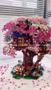 Bộ đồ chơi lắp ráp nhà hoa anh đào 2008 chi tiết mô hình lắp ráp nhà hoa anh đào màu hồng