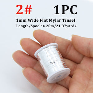 1PC/11PCS 1mm Flat Mylar Tinsel 20m Flash Tinsel For Dry Wet Nymph Streamer Saltwater Trout Fishing Lure Fly Tying Material
