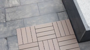 𝗨𝗥𝗕𝗔𝗡𝗛𝗢𝗠𝗘𝗦 WPC Wooden Deck Tiles 30x30cm | Waterproof Interlocking Floor Tiles for Balcony Garden Patio | Durable Wood-Plastic Composite | Outdoor Use Anti-Slip Easy DIY Install Mold Resistant 100kg Load