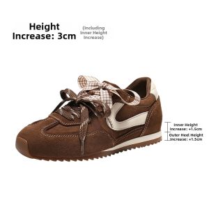 Belle | Retro Red Training Shoes with Inner Height Boost