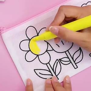 6-12Pcs DIY Graffiti Painting Bag Handmade Loot Bag Pen Bag For Birthday Party Souvenir Giveaway