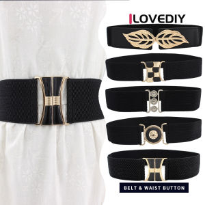 [ILOVEDIY] Black Elastic Stretch Corset Womens Bow Versatile Belt