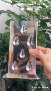 Ống Đựng Đũa Muôi Thìa Inox 18/10 Chockmen Ran Queen CKM402 Thiết Kế Họa Tiết Giọt Nước Sang Trọng