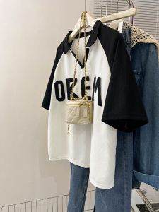 Áo Thun Polo Cổ Điển Mỹ Dáng Rộng Tay Ngắn Dành Cho Nữ Cỡ Lớn Thời Trang Mùa Hè Thiết Kế Thoải Mái Thoải Mái