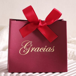 Elegant 5-Piece Gift Box Set With“Gracias” Design and Ribbon - Perfect for Storing Snacks Candies and Small Gifts - Perfect Fo
