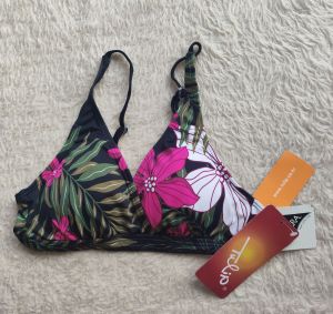 Floral Triangle Bikini Top Women Swimwear Beachwear Padded Bikini Bra