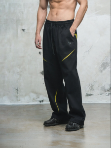 LUJIAMEN | Lightweight Quick-dry Coolness Mens Loose Color-blocked Knit Pants