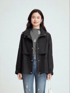 Koradior | Autumn Classic Black Hooded Coat