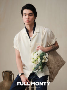 Linen-Blended Cuban Collar Loose-Fitting Casual Shirt