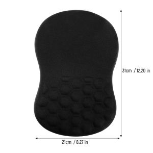 Ergonomic Mouse Pad with Wrist Support Memory Foam Cushion Massage Bump Non-Slip PU Base Carpal Tunnel Pain Relief