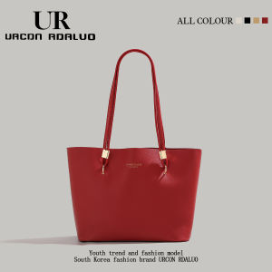 กระเป๋าสะพายข้างทรงสี่เหลี่ยมผืนผ้า PU ขนาดใหญ่ สีแดง กระเป๋าถือแบบลำลองสำหรับผู้หญิง กระเป๋าสะพายข้างสำหรับเดินทาง กระเป๋าใส่ของใช้ในชีวิตประจำวัน