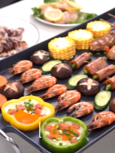 Multifunctional Electric Indoor Teppanyaki Grills Versatile Griddle Pan Barbecue Grill Non-stick 1500W BBQ Griddle Hot Plate for Barbecue Temperature control   durable aluminum