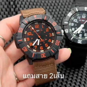 NEW !! AOPOL นาฬิกาผู้ชาย แบบลำลอง สายผ้า ไนล่อน แถม สายยาง กันน้ำได้ 100% หน้าปัด 45 มม