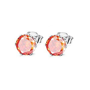 Huitan Simple Round Cubic Zirconia Stud Earrings for Women 12 Colors Available Daily Wear Fashion Versatile Hot Jewelry 2021 New