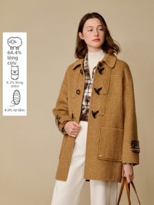 INMAN | Áo Khoác Lông Cừu Hai Mặt Alpaca Silk Mới cho Phụ Nữ Mùa Đông 2026