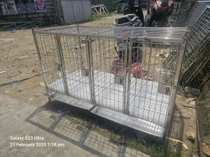 2x4x2.5 4doors pure stainless 304 dog cage