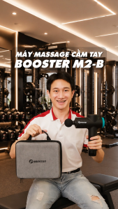 Súng massage cầm tay Booster M2-B - Pin sạc 6 đầu matxa 3 chế độ AI thông minh lực mạnh đấm sâu giãn cơ nhanh