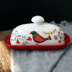 OMK American Ceramics Butter Dish with Lid Butter Keeper for Counter butter box Can store 150G of butter