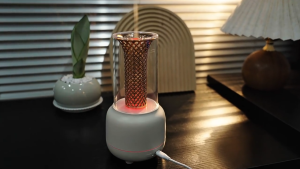 Colorful Humidifier USB Candle Ultrasonic Aromatherapy Diffuser Essential Oil Nebulizer with Cold Mist Humidification to Purify the Air