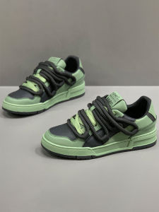 Mens Soft Bottom Sport Shoes 2023 Autumn New Style Casual All-Match Increased Height Leisure Board Shoes Trendy Shoes