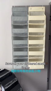 Five-layer non-woven door vertical hanging bag foldable fabric household multi-functional sundries storage bag