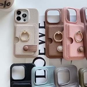 Ring Leather Phone Case for Samsung Galaxy S26 S25 23 S21 FE S24 Ultra S22Plus A54 A15 A25 A35 A55 Wallet with Card Holder Cover