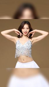 Selendang Belly Dance/Belt Belly Dance/Atasan Belly Dance/Top Tanktop Belly Dance/Rok Sequin Blink Tassel 4 Tingkat