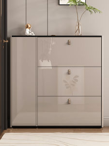 Luxury Refined Flip-top Wall-mounted Entry Shoe Cabinet 15cm