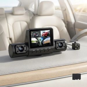 Camera Hành Trình Ô Tô 1080P Full HD 4 Ống Kính Góc Rộng Màn Hình IPS Tầm Nhìn Ban Đêm Ghi Hình Vòng Lặp An Ninh Xe Cộ