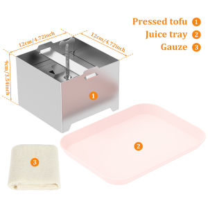 DIY Tofu Press Mould Homemade Tofu Mold Soybean Curd Tofu Making Mold with Drip Tray Stainless Steel Cooking Tool Kitchen Gadget