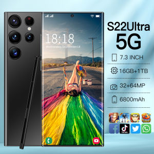 【CAN COD+READY】Original phone S22 Ultra 5G S22Ultra 5G 7.3 Inch HD full screen hp 16G RAM 1TGB ROM 32MP 64MP cheap cellphone washing warehouse Android 12.0 Face Recognition Unlocked Mobile Phones Dimensity 9000 6800Mah