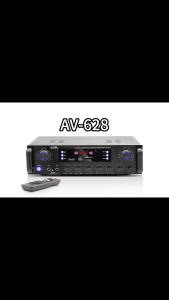 เพาเวอร์แอมป์ 12V DC 220V รุ่น AV628BT Bluetoothสเตอริโอ Amplificador เครื่องขยายเสียง เครื่องขยายเสียงโฮมเธียเตอร์โฮมคาราโอเกะ