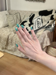 Handmade Wearable Nail Art Ultra Whitening Sea Salt Mist Blue Simple Cool Pure Color Nail Pieces High-End Sensation Nail Stickers