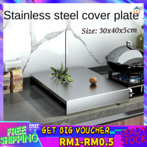 【Malaysia Spot Sale】Gas Stove Cover 304 Stainless Steel Gas Stove Shelf Kitchen Storage Rack Induction Cooker Bracket