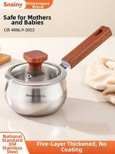 CHUANGSHUNFU | Baby Infants Dedicated 304 Stainless Steel Food-Grade Small Milk Pot