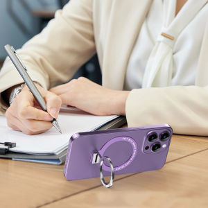 Magsafe แหวนโทรศัพท์มือถืออเนกประสงค์หมุนได้360องศาตัวยึดที่มองไม่เห็นเดสก์ท็อปอเนกประสงค์ที่ยึดที่เอาไว้ช่วยถือโทรศัพท์มือถืออัลลอยเรียบง่าย