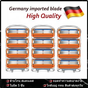 Gillette Fusion 5 ใบมีดโกน 4 ชิ้นความปลอดภัยใบมีดโกนนวดเบา ๆ ผิวเรียบโกนอย่างละเอียดทุกเคราสแตนเลสเปลี่ยนใบมีดชุด