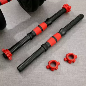 Stik Barbel Lurus 35 - 51cm 2 Pcs Barbell Buckle Merah Stick Dumbell