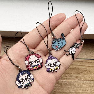 5pcs KPop Demon Hunters Cartoon Character Phone Strap Charms Pendant Phone Accessories Chain Lanyard Gift Backpack Keychain