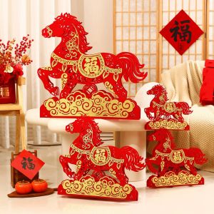 2026 Year of the Horse Ornaments Desktop Decorations New Year Three-dimensional Blessings Ornaments Spring Festival Living Room Shopping Mall Store Atmosphere Decoration
